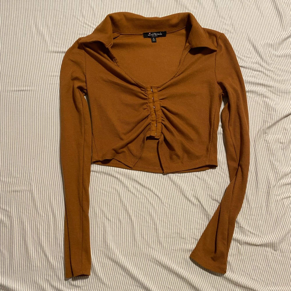 NWOT Ribbed Cropped Longsleeve